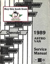 1989 Chevrolet Astro M/L Van Service Shop Manual