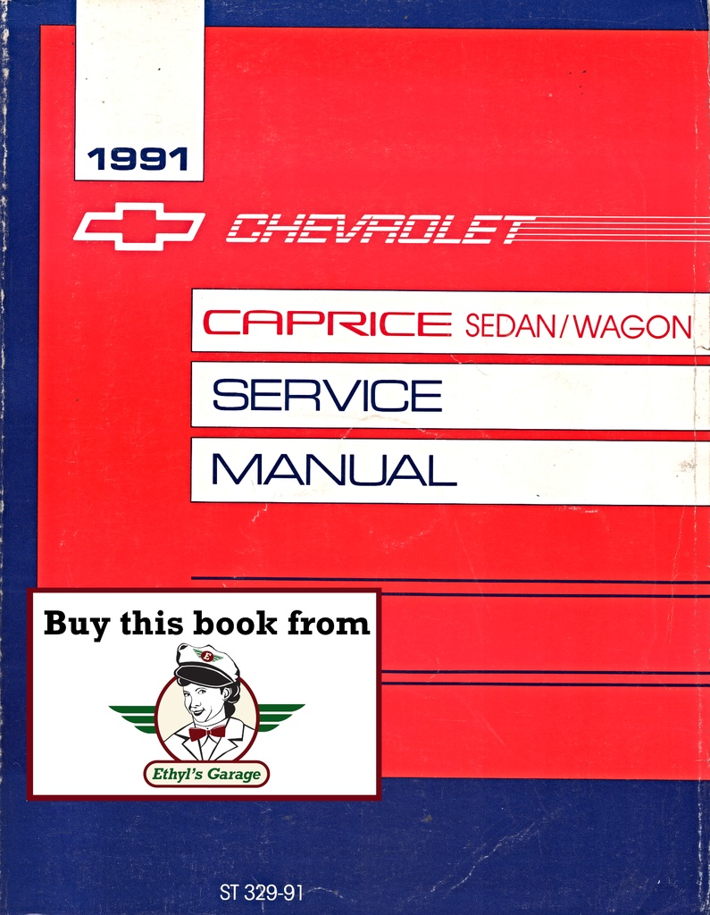 1991 Chevrolet Caprice Sedan & Wagon Factory OEM Shop Service Repair Manual