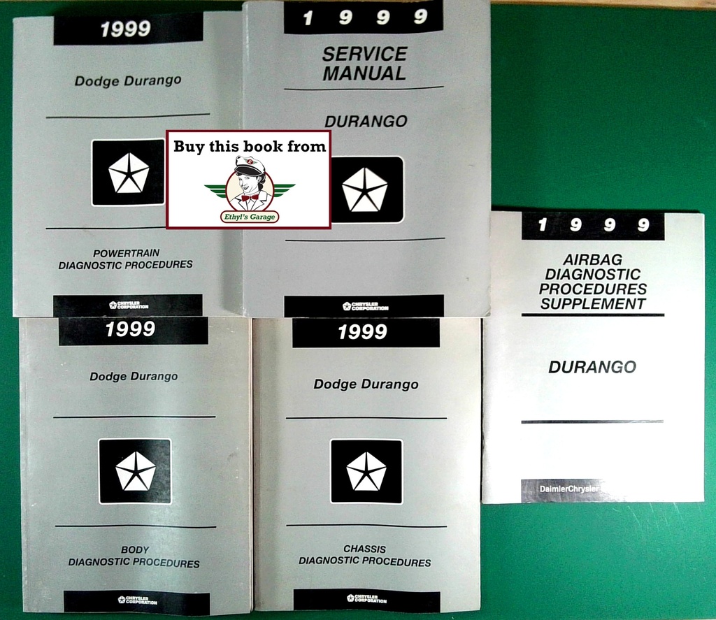 1999 Dodge Durango Factory Shop Repair Service & Diagnostic Manual Set
