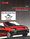 1994 Geo Metro M-Platform Shop Repair Maintenance Service Manual