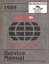 1989 Geo Spectrum Shop Repair Maintenance Service Manual