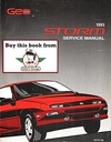 1993 Geo Storm Shop Repair Maintenance Service Manual