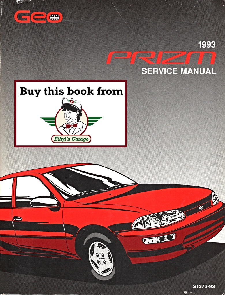 1993 Geo Prizm Shop Repair Maintenance Service Manual