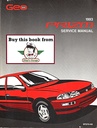 1993 Geo Prizm Shop Repair Maintenance Service Manual