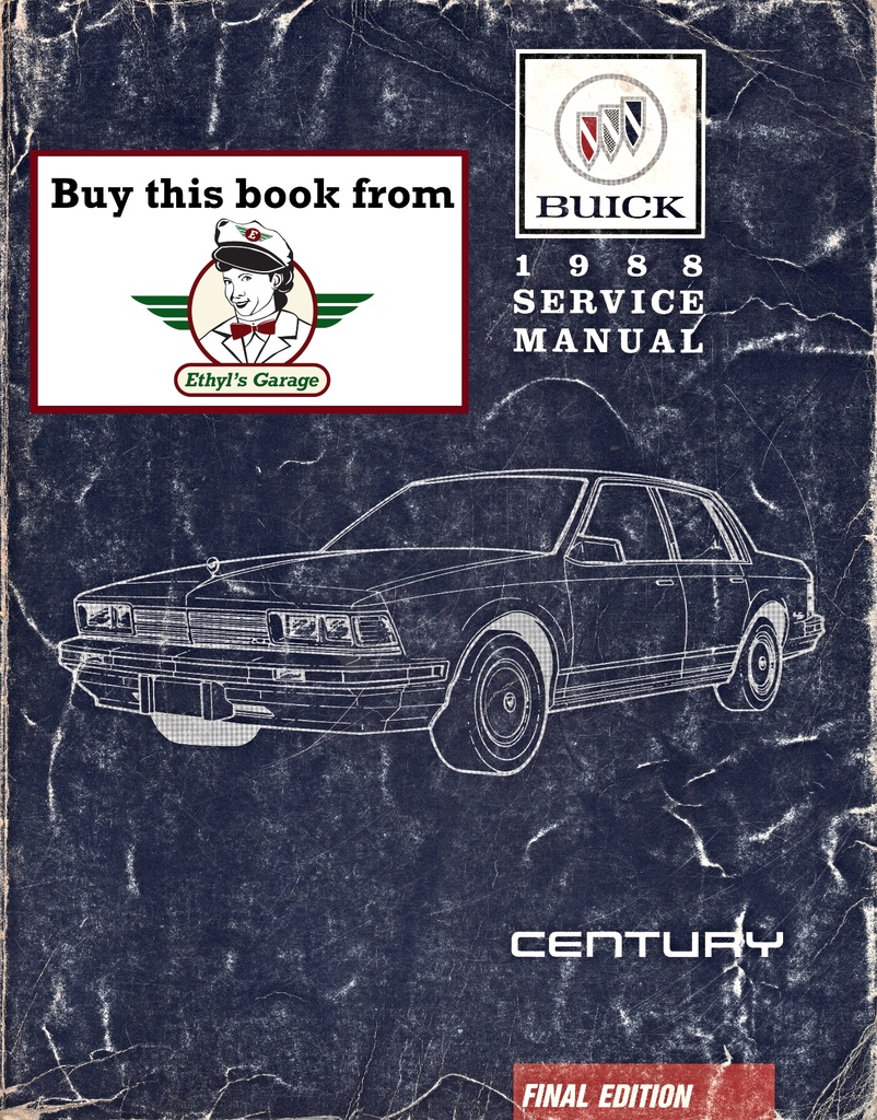 1988 Buick Century OEM Factory Shop Service Repair Manual