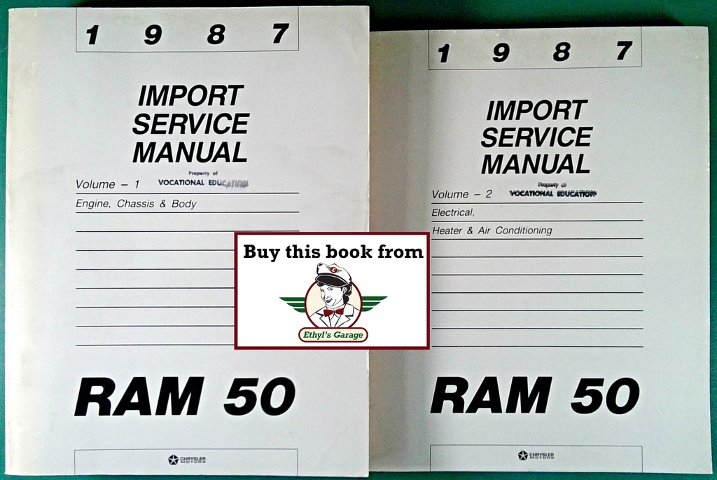 1987 Dodge RAM 50 Pickup Truck Shop Maintenance Repair Service Manual Set