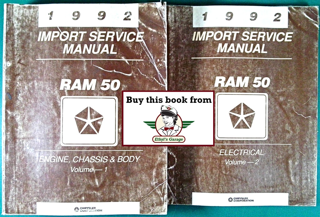 1992 Dodge RAM 50 Pickup Truck Shop Maintenance Repair Service Manual Set