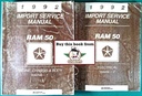 1992 Dodge RAM 50 Pickup Truck Shop Maintenance Repair Service Manual Set