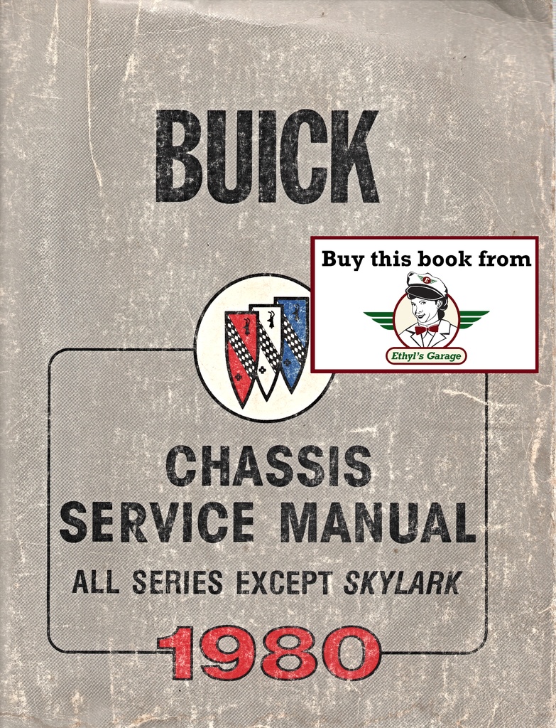 1980 Buick Factory Repair Maintenance Shop Chassis Service Manual All Series