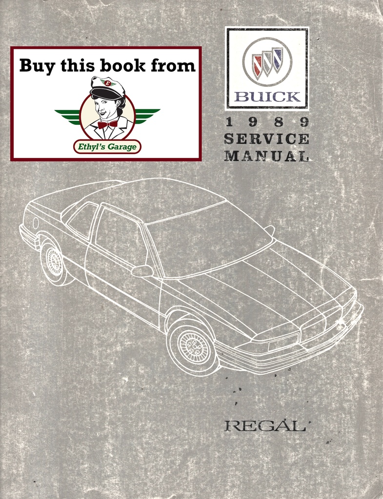1989 Buick Regal OEM Shop Service Repair Manual