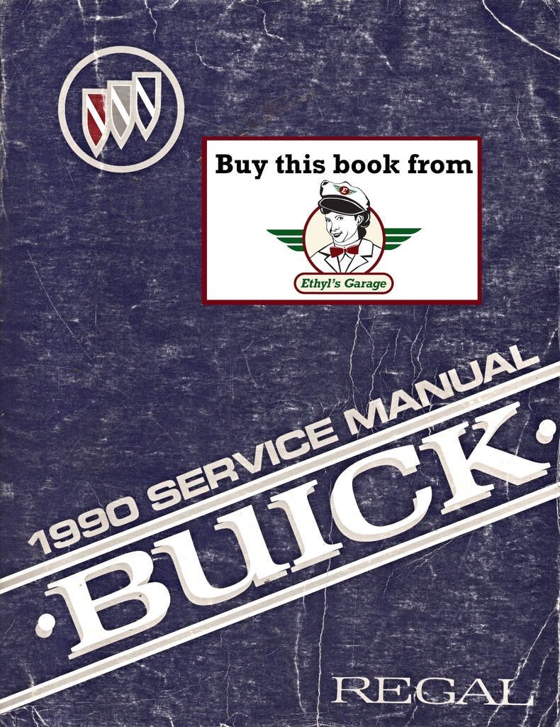 1990 Buick Regal Factory OEM Shop Service Repair Manual