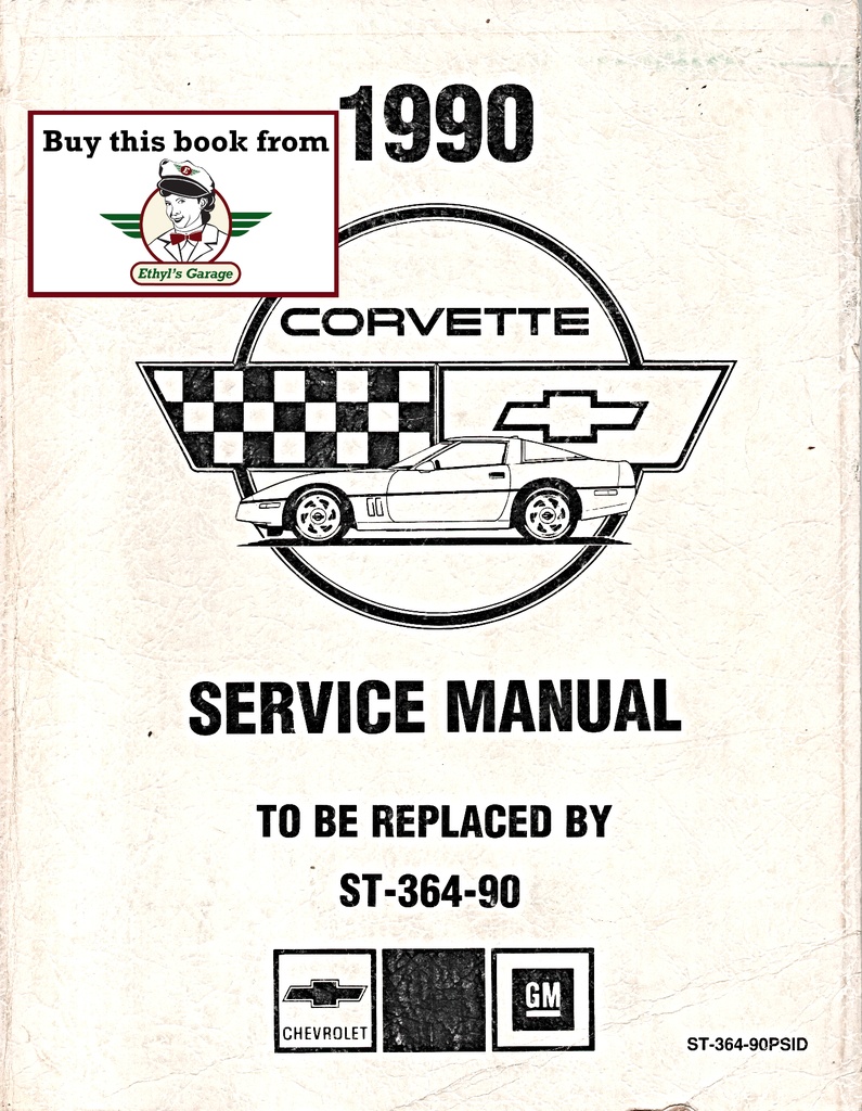 1990 Chevrolet Corvette Preliminary Factory Shop Service Repair Manual