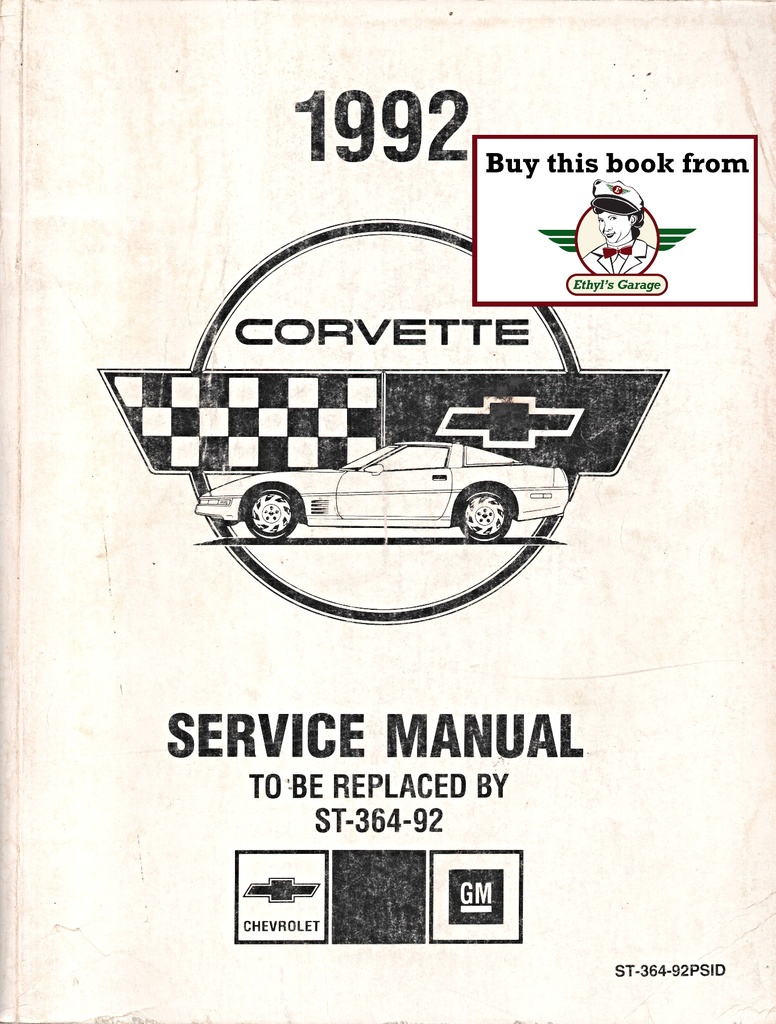 1992 Chevrolet Corvette Preliminary Factory Shop Service Repair Manual