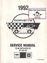 1992 Chevrolet Corvette Preliminary Factory Shop Service Repair Manual