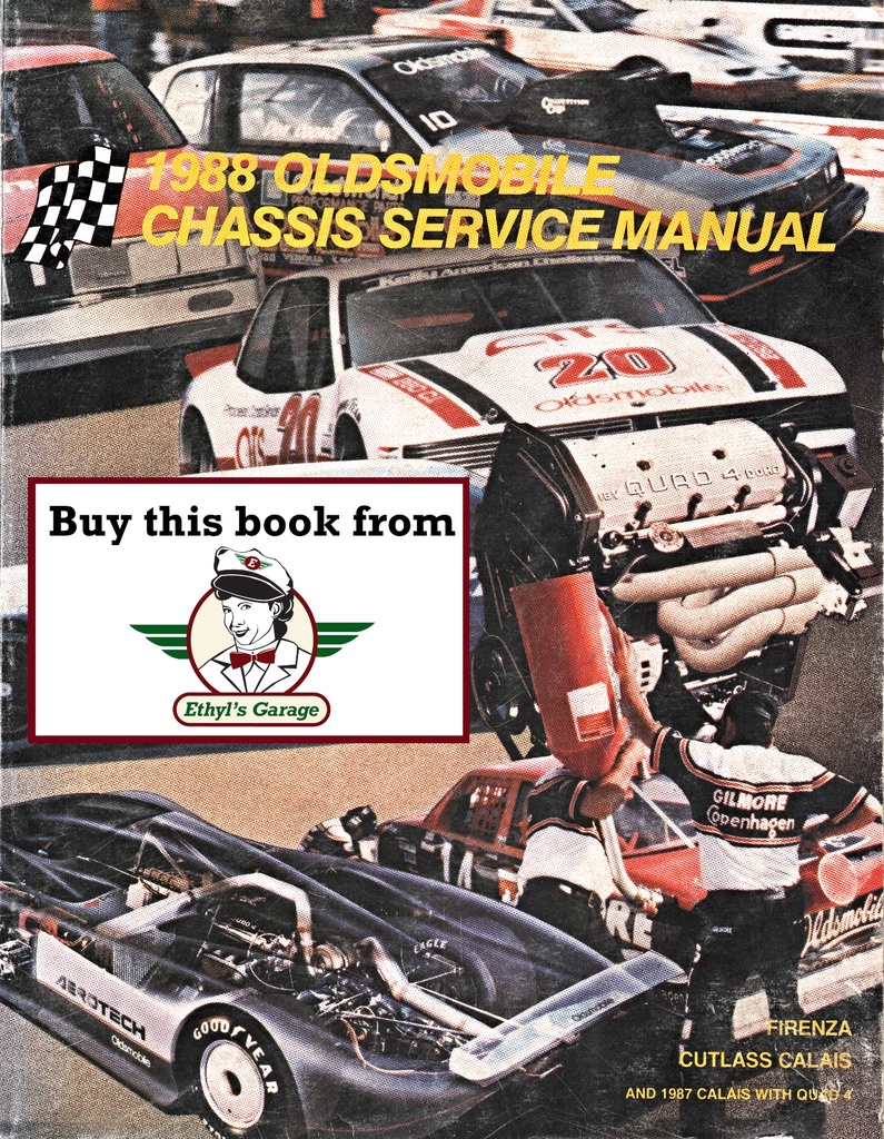 1988 Oldsmobile Cutlass Ciera, Cutlass Cruiser Factory Chassis Shop Service Repair Manual