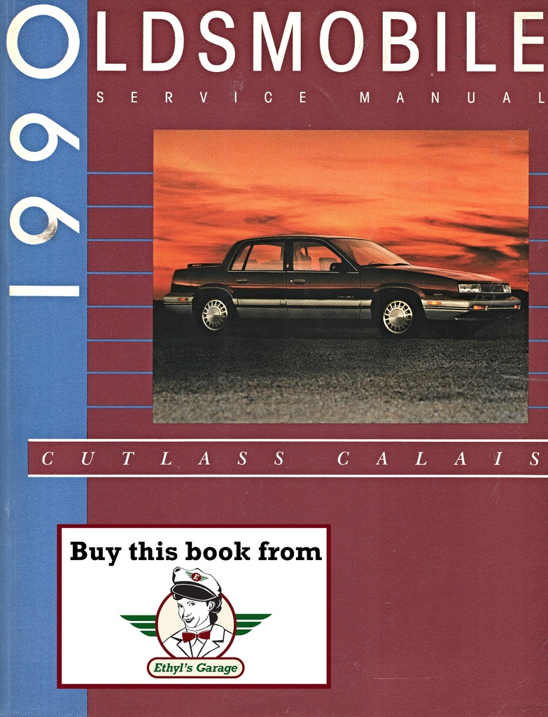 1990 Oldsmobile Cutlass Calais OEM Shop Service Repair Chassis Manual