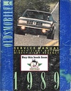 1989 Oldsmobile 88 Royale & Ninety-Eight Regency Factory Shop Service Repair Manual