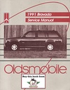 1991 Oldsmobile Bravada OEM Shop Service Repair Maintenance Manual