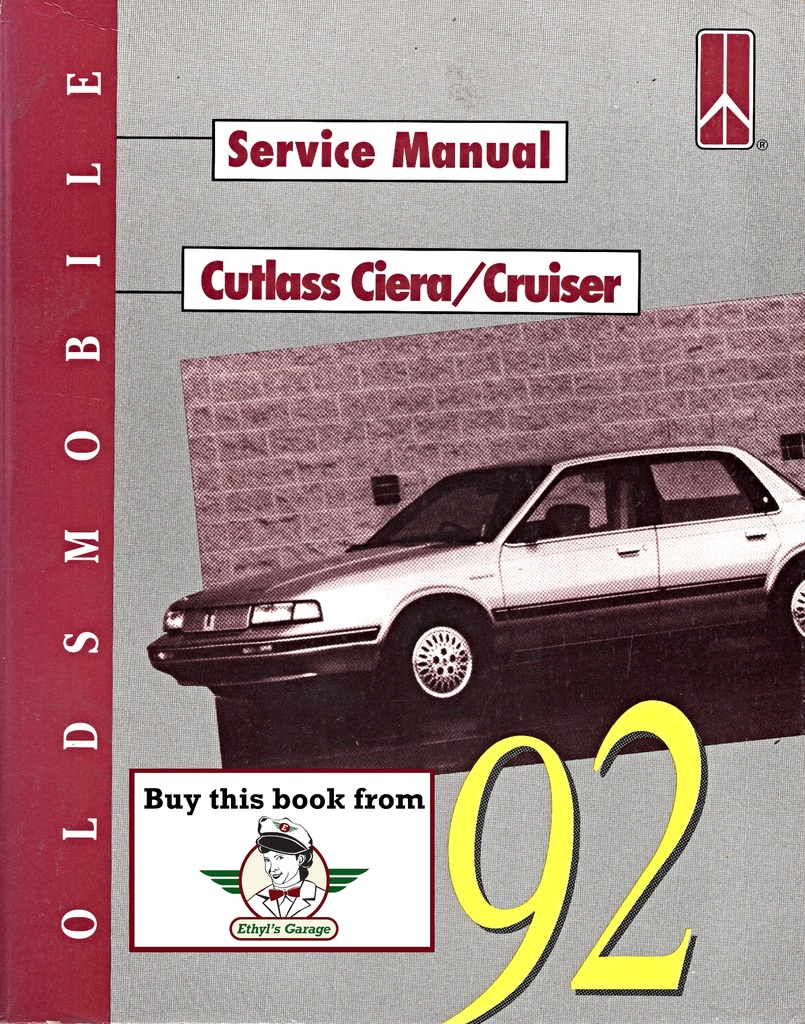 1992 Oldsmobile Cutlass Ciera Cutlass Cruiser OEM Shop Service Repair Chassis Manual