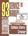 1993 Oldsmobile Cutlass Ciera, Cutlass Cruiser Factory Shop Service Repair Manual