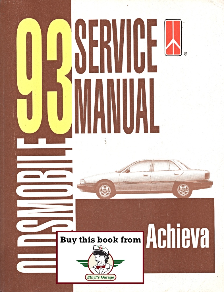 1993 Oldsmobile Achieva OEM Shop Service Repair Maintenance Manual