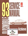 1993 Oldsmobile Achieva OEM Factory Shop Service Repair Manual