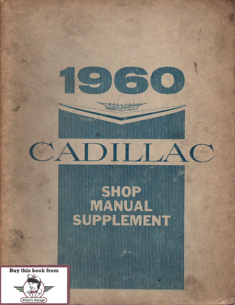 1960 Cadillac Shop Service Repair Manual Supplement