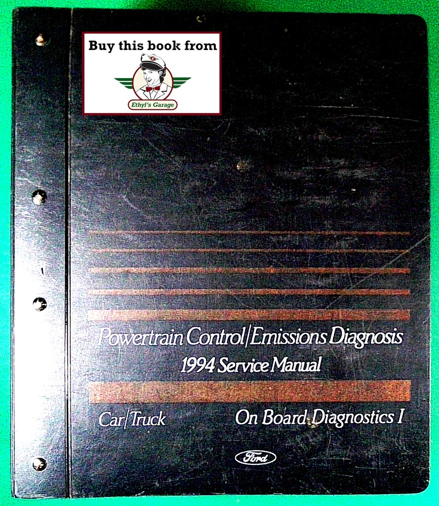 1994 Ford Car/Truck Factory Powertrain Control/Emissions OBD I (OBD1) Diagnosis Shop Service Manual
