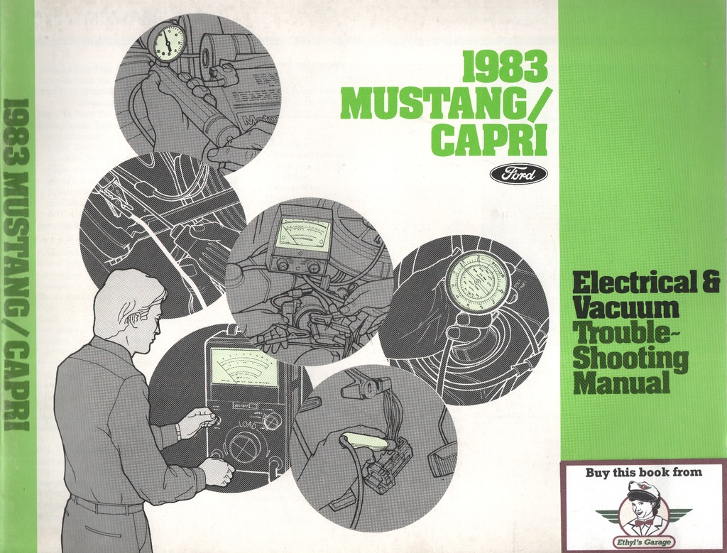 1983 Ford Mustang/Mercury Capri Electrical & Vacuum Troubleshooting Wiring Diagrams Manual EVTM w/Supplement