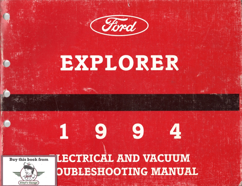 1994 Ford Explorer Electrical & Vacuum Troubleshooting Manual & Wiring Diagrams (EVTM)