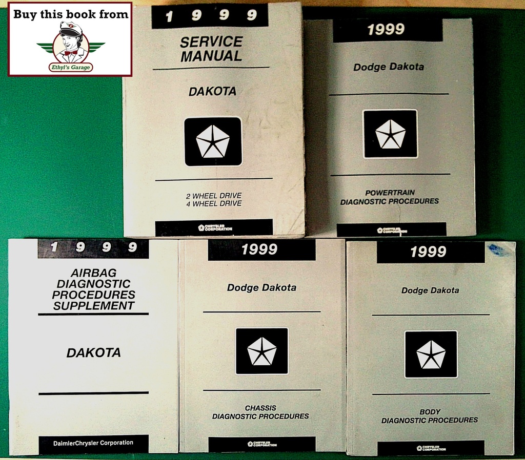1999 Dodge Dakota Factory Shop Repair Service and Diagnostic Manuals 5 Vol. Set