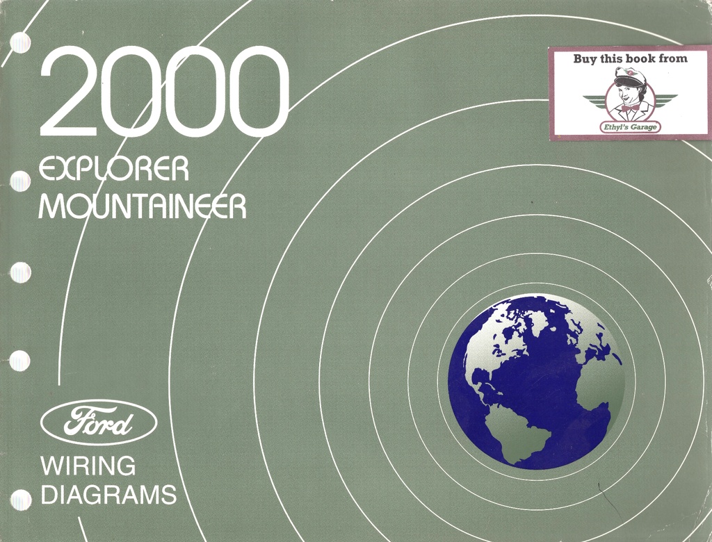 2000 Ford Explorer, Mercury Mountaineer Factory Electrical Wiring Diagrams Manual