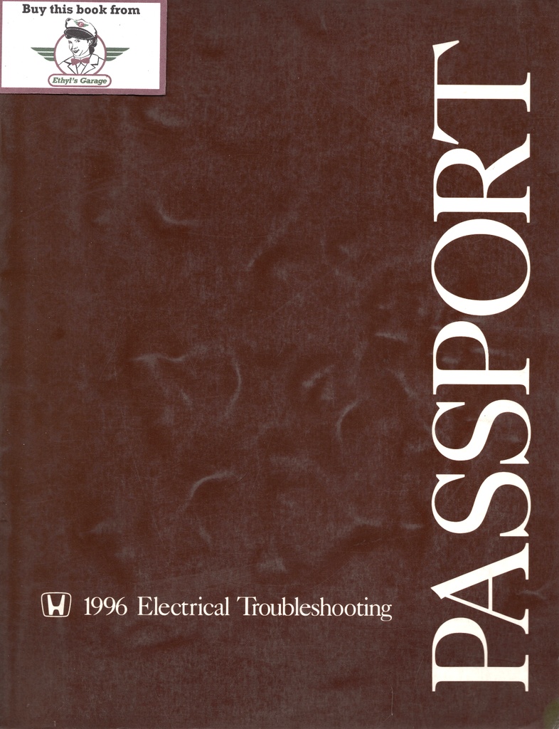 1996 Honda Passport Electrical Troubleshooting Manual ETM
