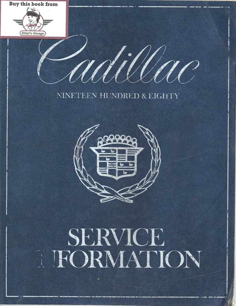 1980 Cadillac Shop Service Repair Manual