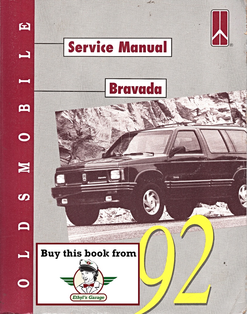 1992 Oldsmobile Bravada OEM Shop Service Repair Maintenance Manual