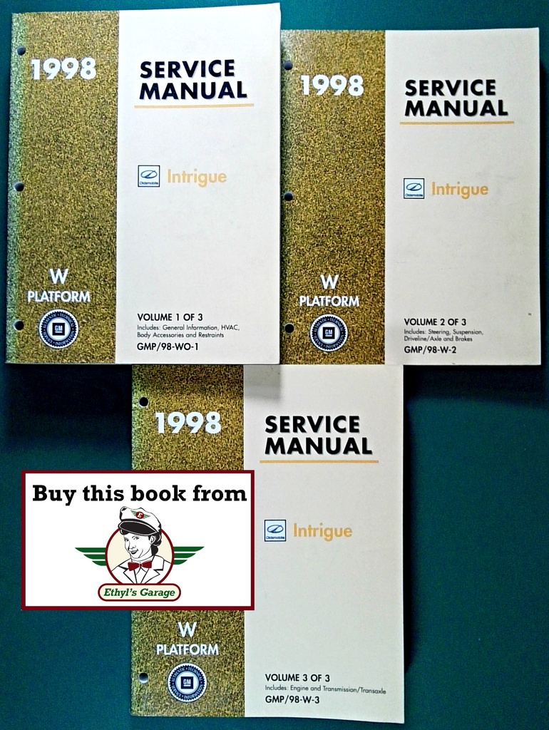 1998 Oldsmobile Intrigue OEM Shop Service Repair Maintenance Manual 3 Vol Set