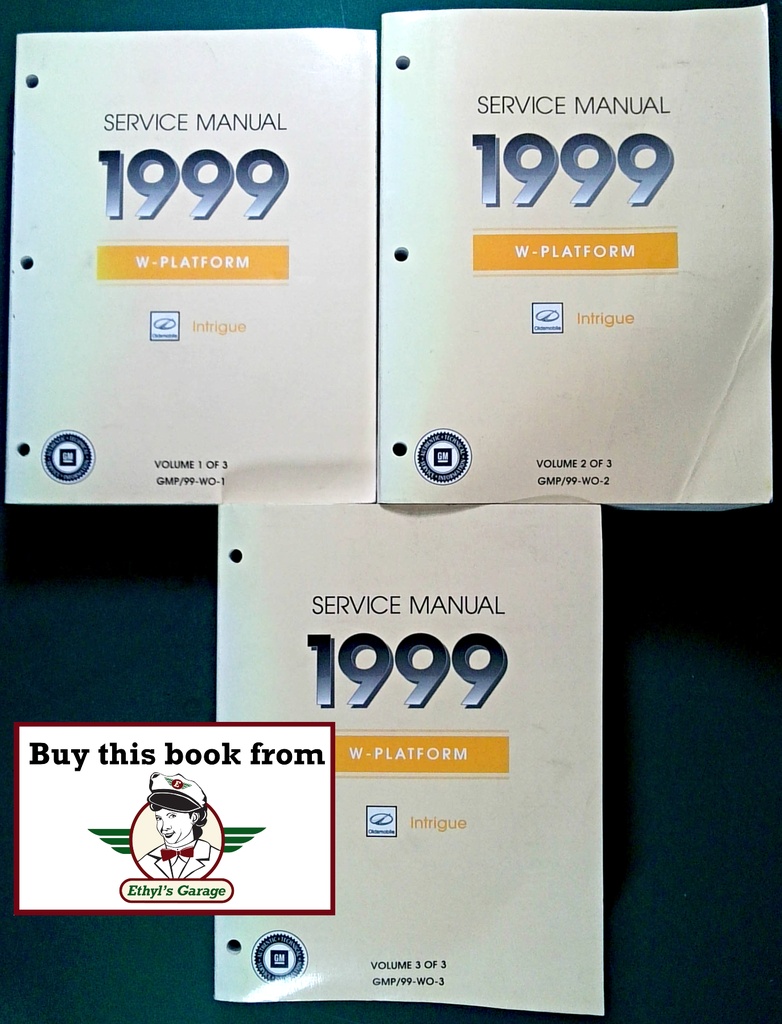 1999 Oldsmobile Intrigue OEM Shop Service Repair Maintenance Manual 3 Vol Set