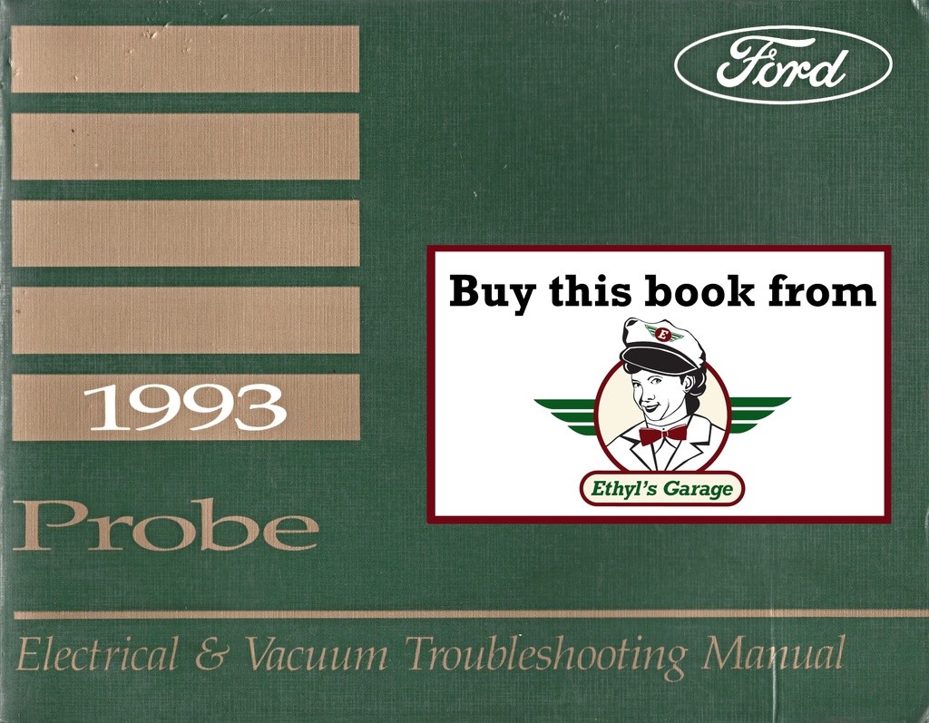 1993 Ford Probe Electrical & Vacuum Troubleshooting Wiring Diagrams Shop Service Repair Manual EVTM