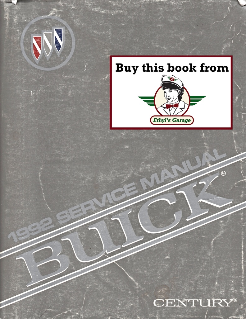 1992 Buick Century OEM Shop Service Repair Manual