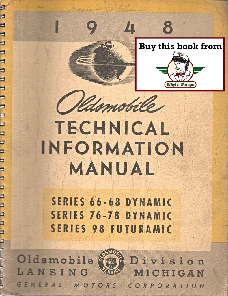 1946-1948 Oldsmobile 66-68 76-78 98 Full Line Factory OEM Shop Service Repair Manual