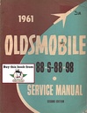 1961 Oldsmobile 88 Super 88 98 Factory OEM Shop Service Repair Manual