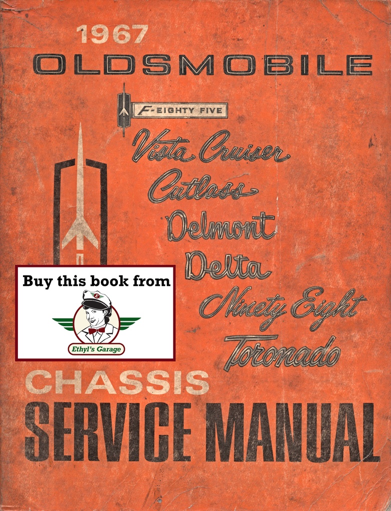 1967 Oldsmobile Factory OEM Shop Service Repair Manual Cutlass Toronado Delta 88 98 Delmont F-85