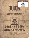 1982 Buick Century & Skylark Factory OEM Repair Shop Chassis & Body Service Manual