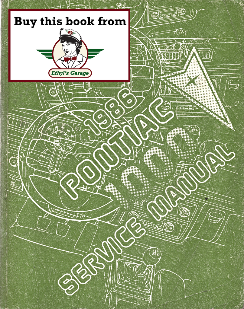 1986 Pontiac 1000 Factory OEM Repair Shop Service Manual