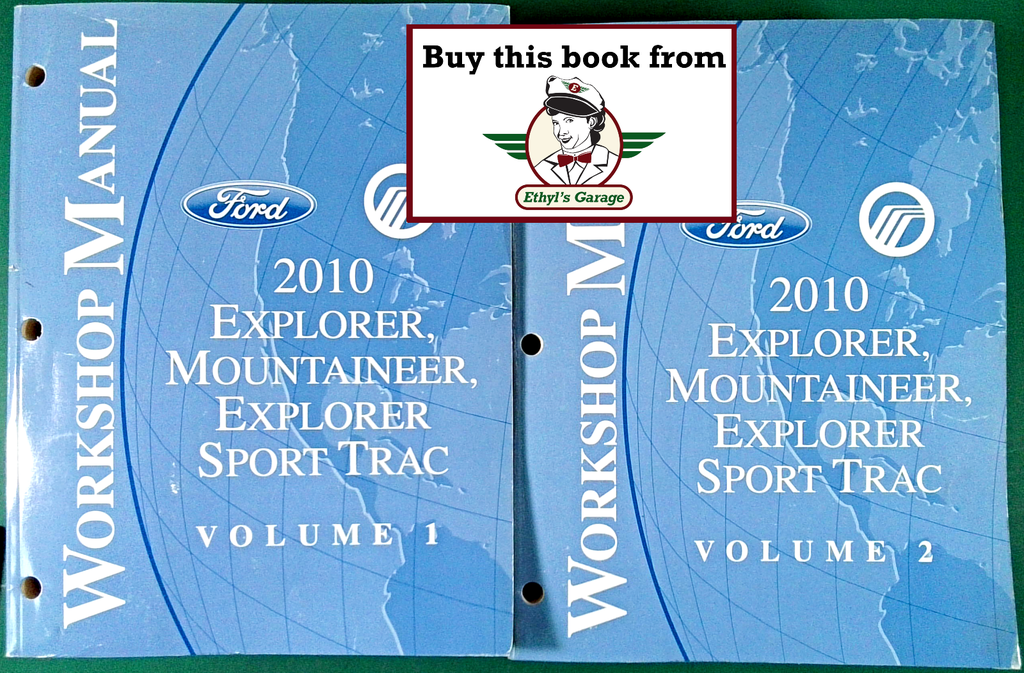 2010 Ford Explorer, Sport Trac and Mercury Mountaineer Original OEM Factory Shop Service Workshop Manual Set