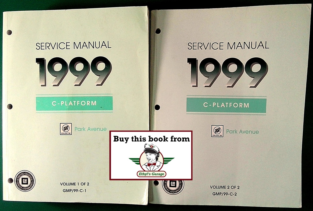1999 Buick Park Avenue C Platform OEM Shop Service Repair Manual 2 Vol Set