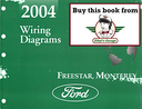 2004 Ford Freestar, Mercury Monterey Electrical Wiring Diagrams Manual