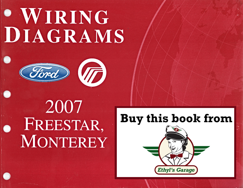 2007 Ford Freestar, Mercury Monterey Electrical Wiring Diagrams Manual