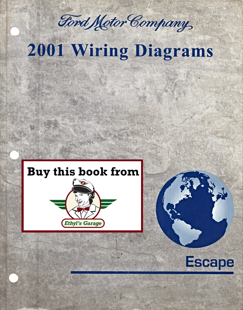 2001 Ford Escape Factory Electrical Wiring Diagrams Manual