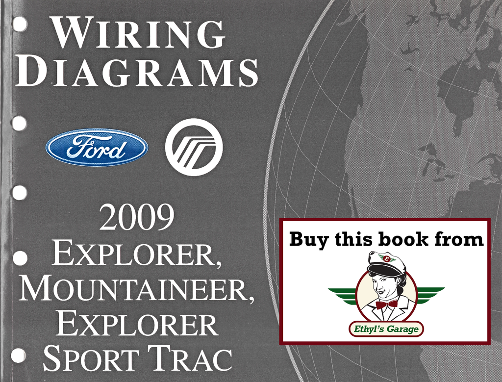 2009 Ford Explorer, Explorer Sport Trac & Mercury Mountaineer Factory Electrical Wiring Diagrams Manual